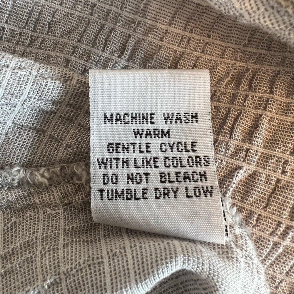 Habitat Clothes to Live In Crinkle Fabric Button Up Tunic Lagenlook Gray Sz S - Picture 9 of 9